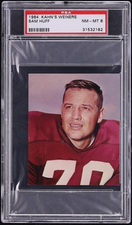 1964 Kahn's Wieners Football Sam Huff PSA 8 NM-MT