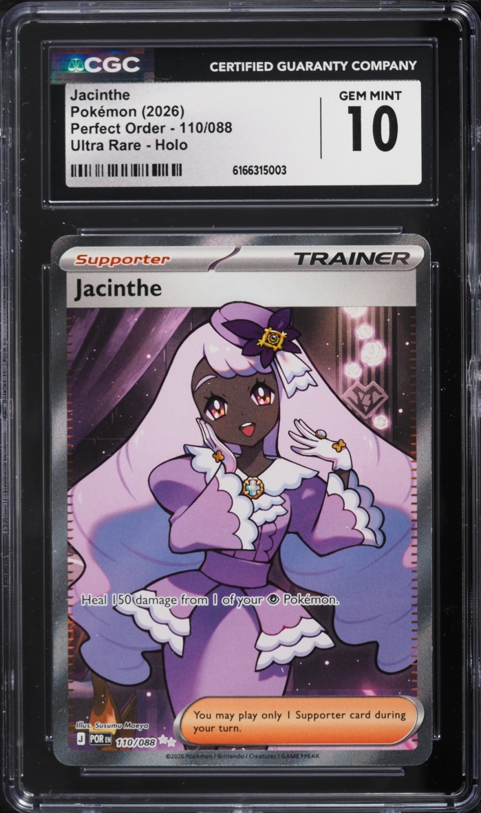 2026 Pokemon Mega Evolution Perfect Order Full Art Jacinthe #110 CGC 10 GEM MINT