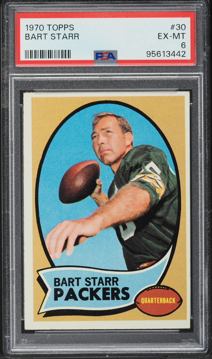 1970 Topps Football Bart Starr #30 PSA 6 EXMT