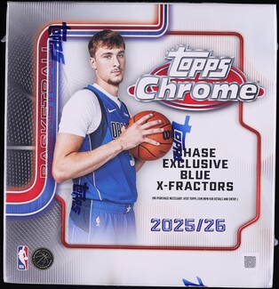 2025 Topps Chrome 10th Anniversary Labubu Sealed Hobby Box, 5ct