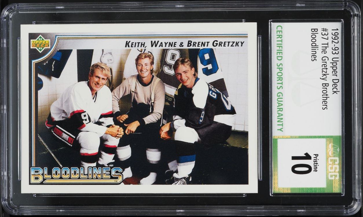 1992 Upper Deck Bloodlines Keith Brent Wayne Gretzky #37 CSG 10 PRISTINE
