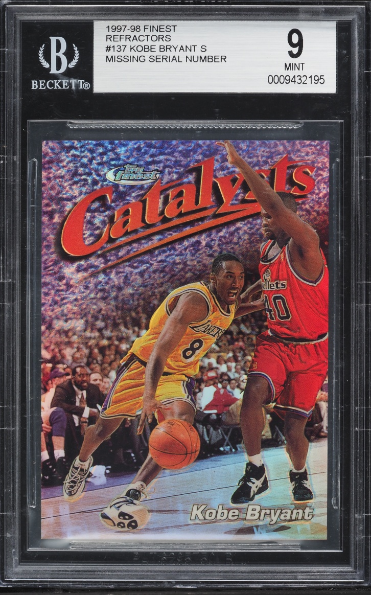 1997 Finest Refractor Missing Serial Number Kobe Bryant #137 BGS 9 MINT