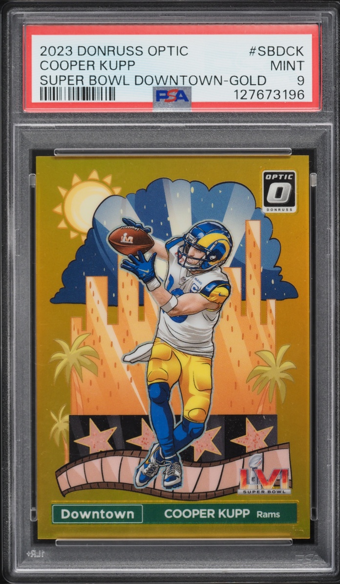 2023 Donruss Optic Super Bowl Downtown Gold Cooper Kupp /10 #SBD-CK PSA 9 MINT