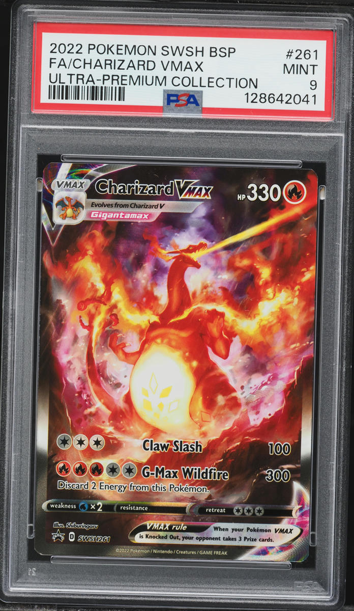 2022 Pokemon Sword & Shield Promo Ultra Premium Full Art Charizard VMAX #SWSH261 PSA 9 MINT
