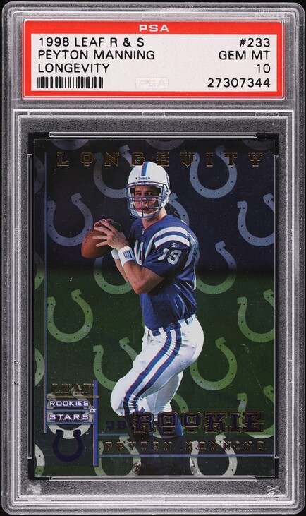 1998 Ultra Masterpiece Peyton Manning ROOKIE 1/1 #416 BGS 9 MINT