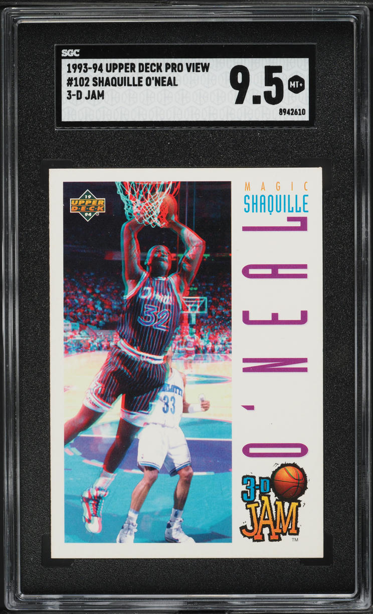 1993 Upper Deck Pro View 3-D Jam Shaquille O'Neal #102 SGC 9.5 MINT+