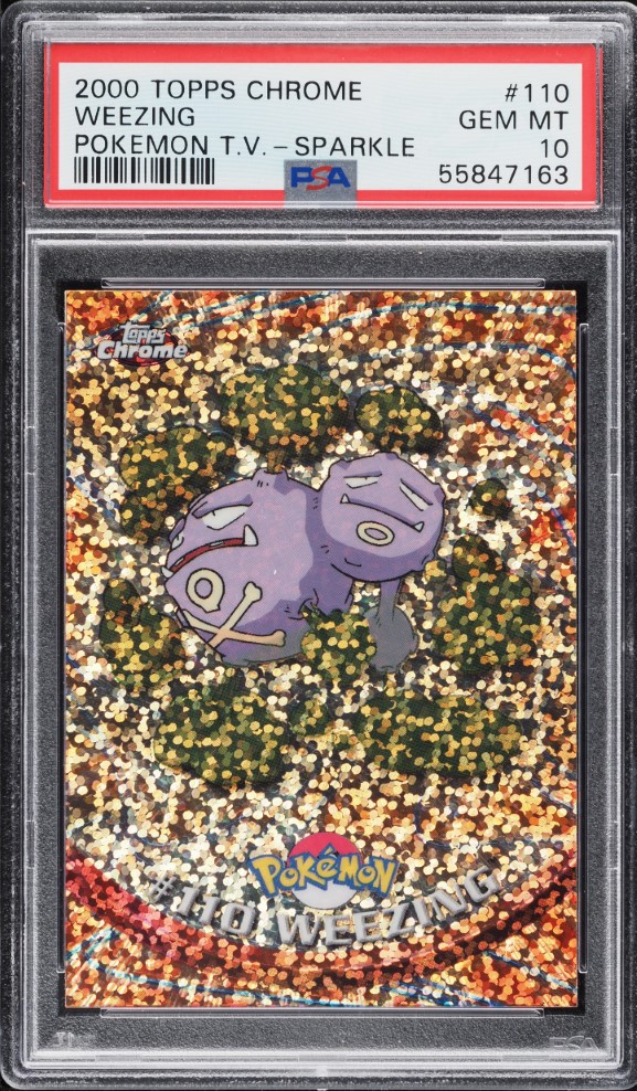 2000 Topps Chrome Pokemon Series 2 Sparkle Weezing #110 PSA 10 GEM MINT