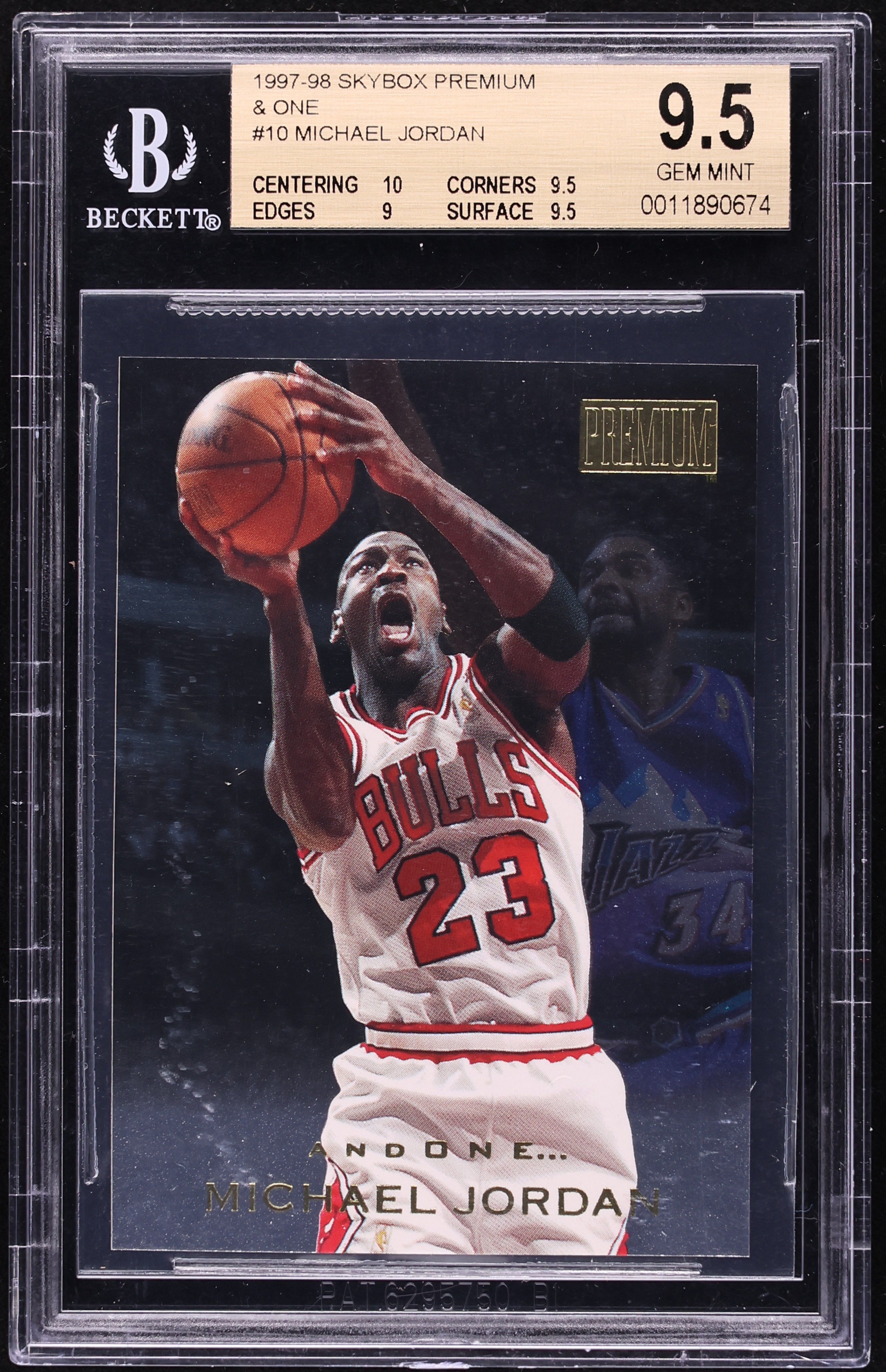 1997 Skybox Premium And One Michael Jordan #10 BGS 9.5 GEM MINT on