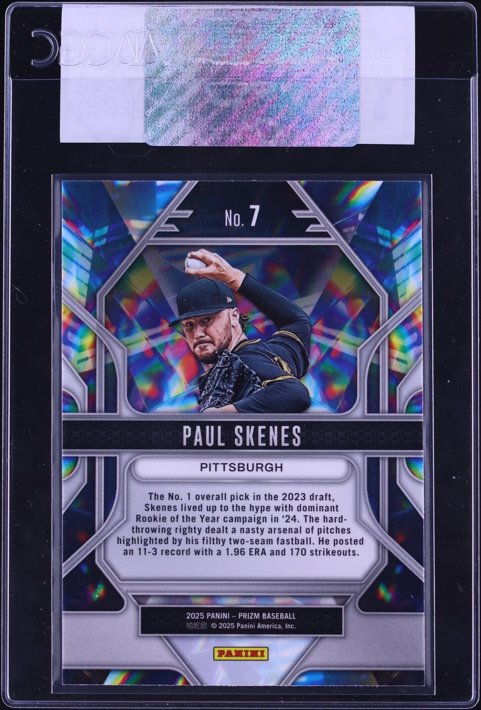 2025 Panini Prizm Prizmatic Paul Skenes #7 CGC AUTH