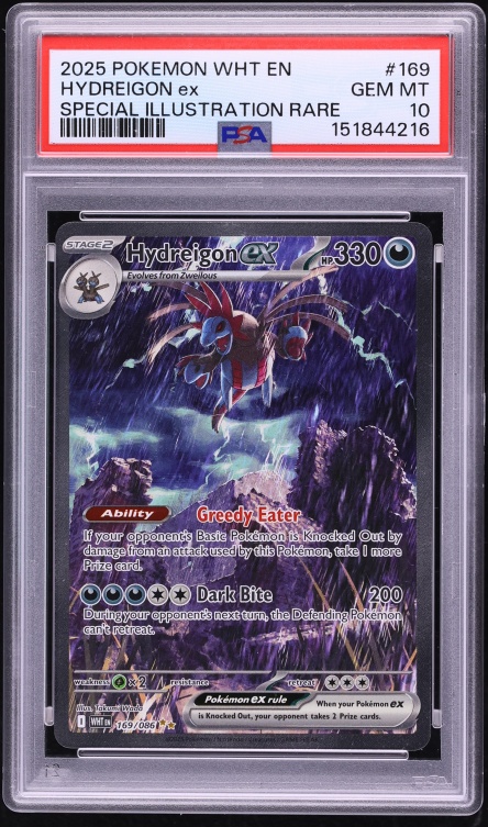2025 Pokemon Scarlet & Violet White Flare SIR Hydreigon ex #169 PSA 10 GEM MINT