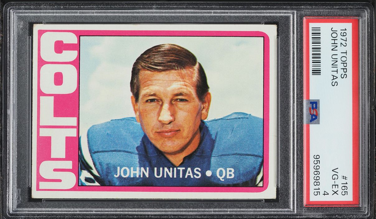1972 Topps Football Johnny Unitas #165 PSA 4 VGEX