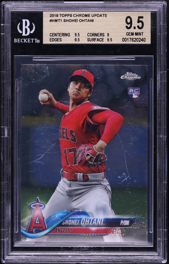2018 Topps Chrome Update Shohei Ohtani ROOKIE #HMT1 BGS 9.5 GEM MINT
