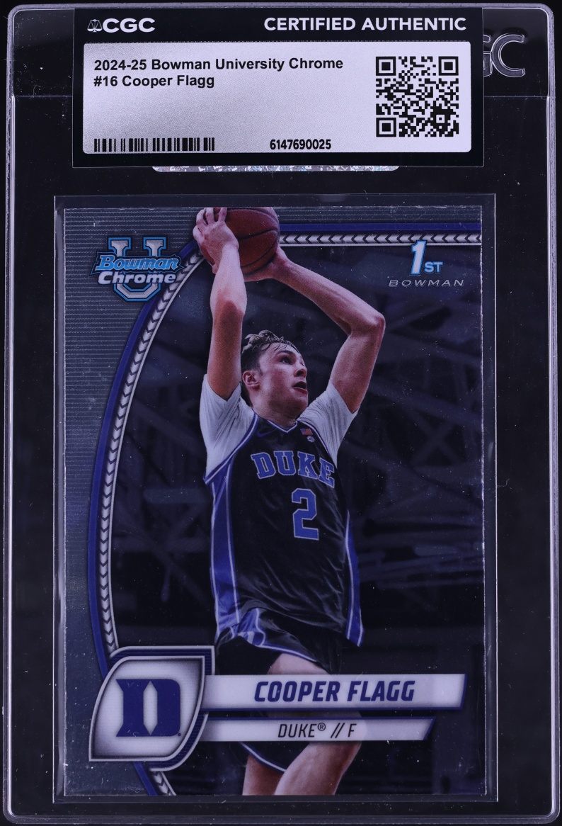 2024 Bowman Chrome University Cooper Flagg ROOKIE #16 CGC AUTH