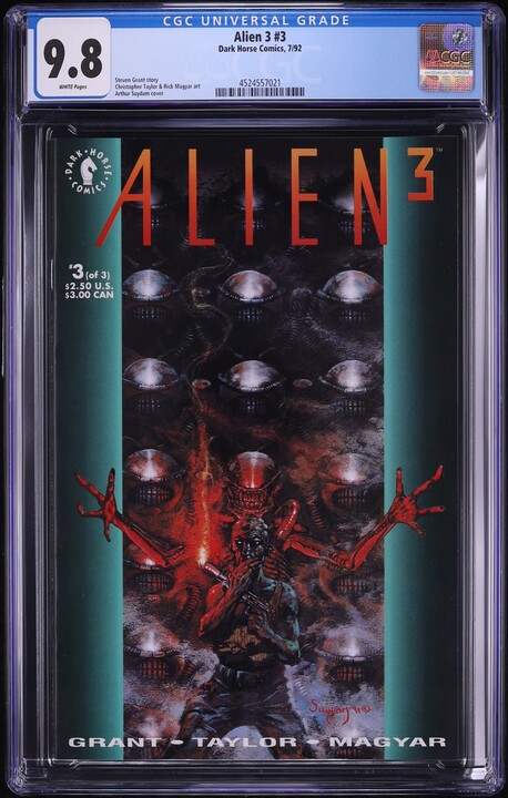 Alien 3 #3 (Dark Horse Comics, 1992) CGC 9.8 White Pages