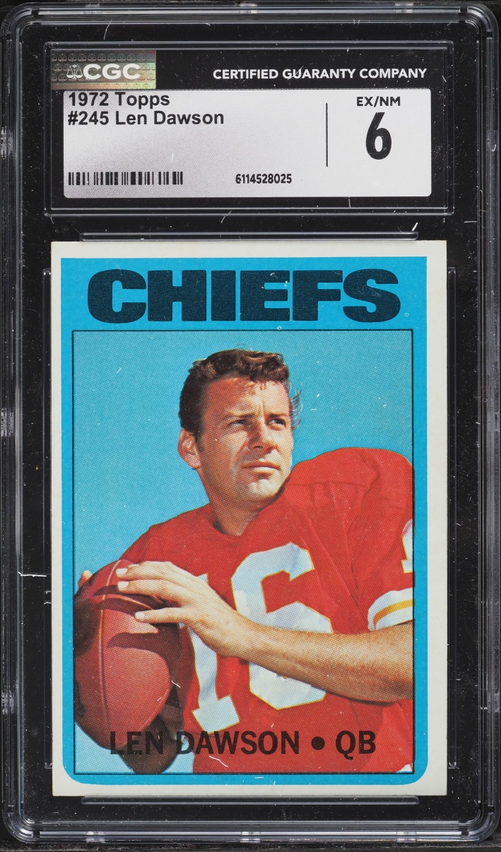 1972 Topps Football Len Dawson #245 CGC 6 EXMT