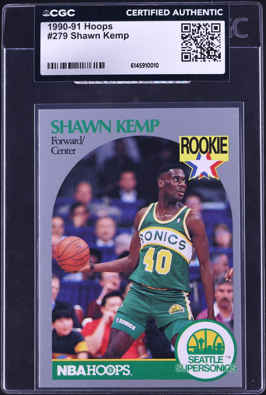 1990 Hoops Shawn Kemp ROOKIE #279 CGC AUTH