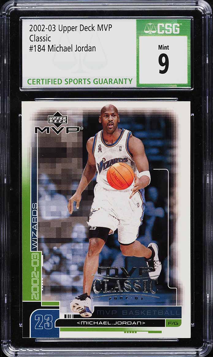 2002 Upper Deck MVP Classic Michael Jordan #184 CSG 9 MINT