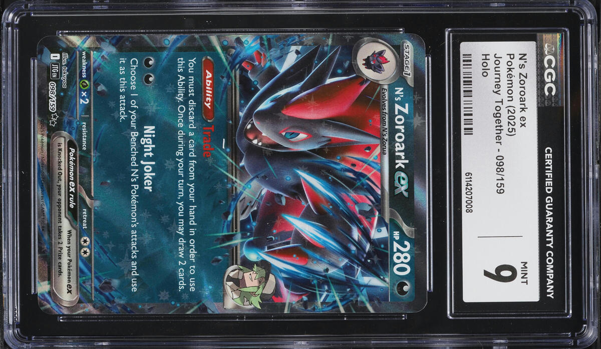 2025 Pokemon Scarlet & Violet Journey Together Holo N's Zoroark ex #98 CGC 9 MINT