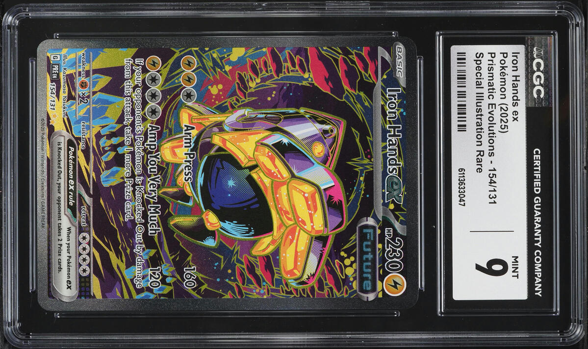 2025 Pokemon Scarlet & Violet Prismatic Evolutions SIR Iron Hands EX #154 CGC 9 MINT