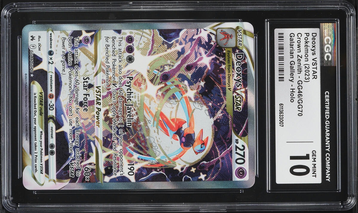2023 Pokemon Sword & Shield Crown Zenith Alt Art Deoxys VSTAR #GG46 CGC 10 GEM MINT