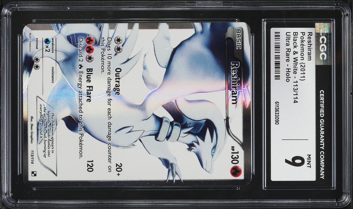 2011 Pokemon Black & White BWR Reshiram #113 CGC 9 MINT