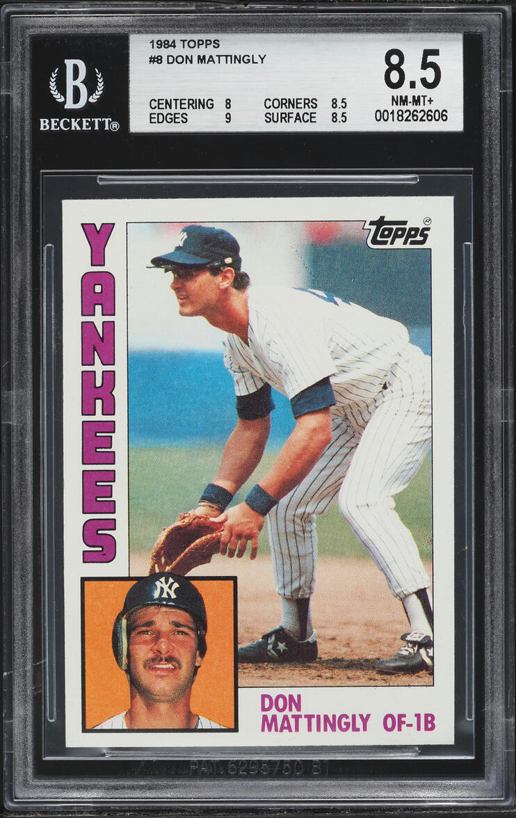 1984 Topps Don Mattingly ROOKIE #8 BGS 8.5 NM-MT+