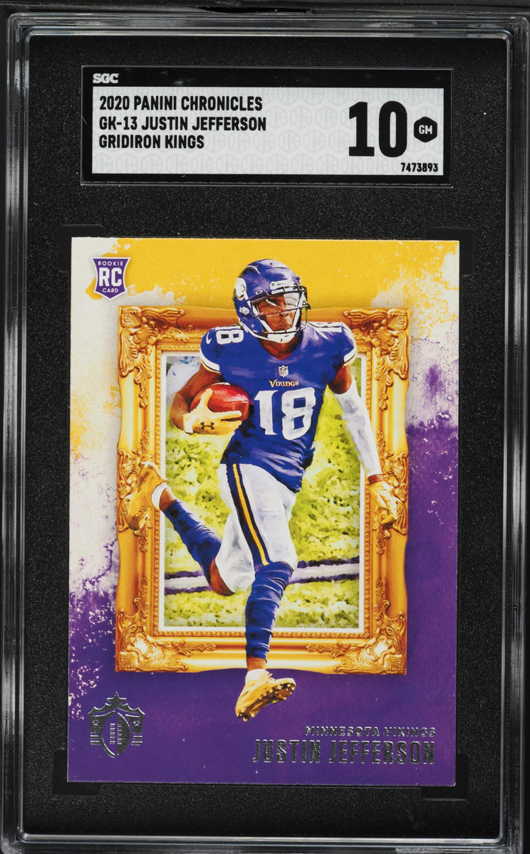 2020 Panini Chronicles Gridiron Kings Justin Jefferson ROOKIE #GK-13 SGC 10 GEM MINT