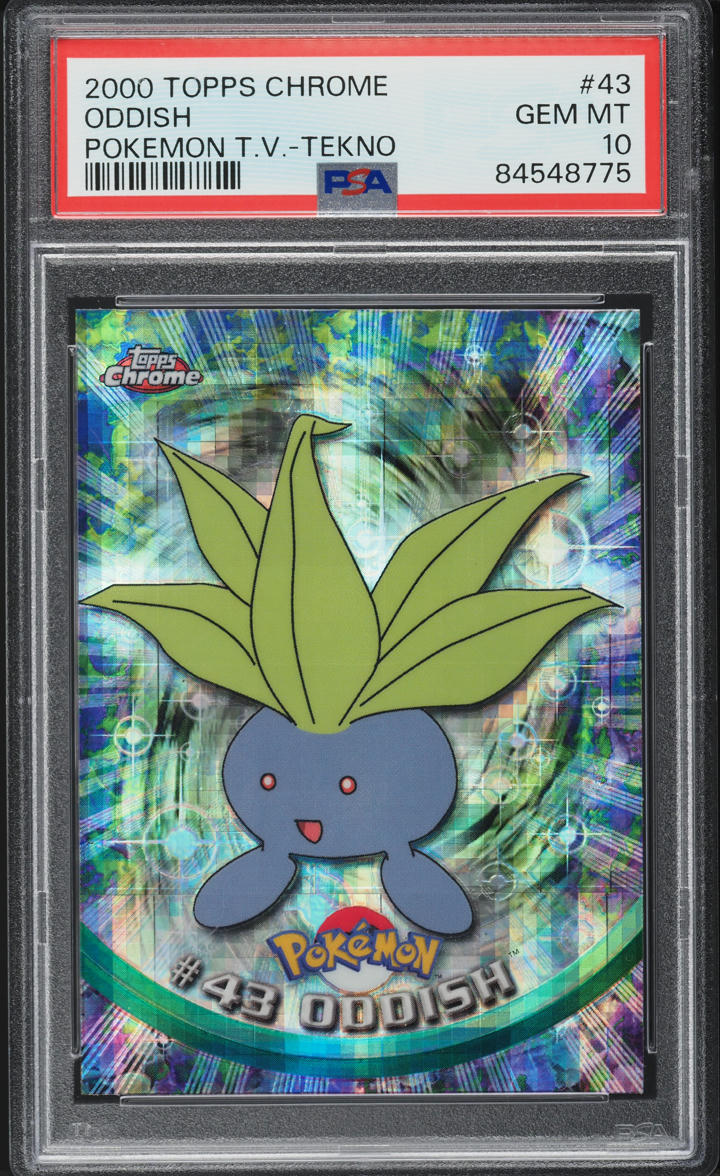 2000 Topps Chrome Pokemon T.V. Series 1 Tekno Oddish #43 PSA 10 GEM MINT