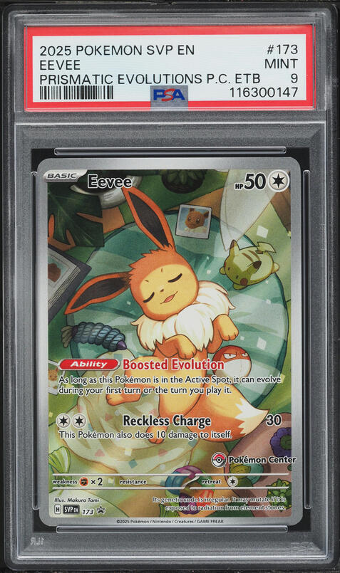 2002 Pokemon Legendary Collection Reverse Holo Eevee #74 CGC 9.5