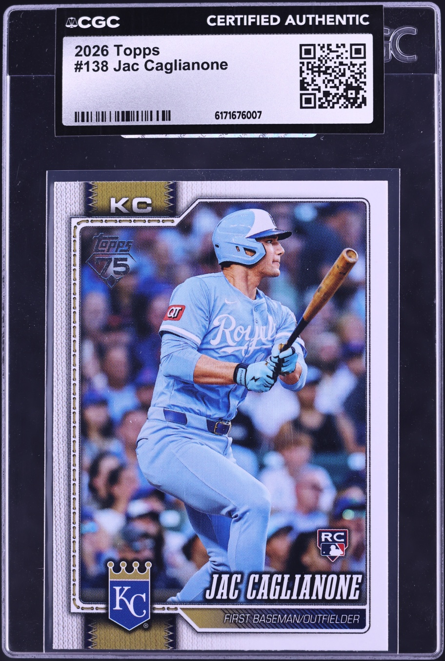 2026 Topps Jac Caglianone ROOKIE #138 CGC AUTH