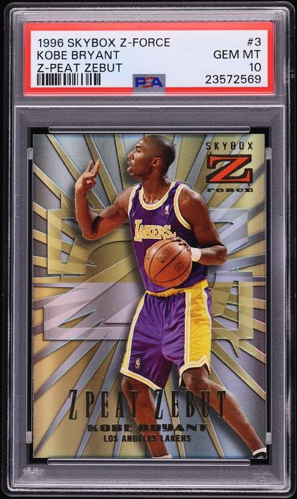 1996 Skybox Z-Force Z-Peat Zebut Kobe Bryant ROOKIE #3 PSA 10 GEM MINT - Photo 1