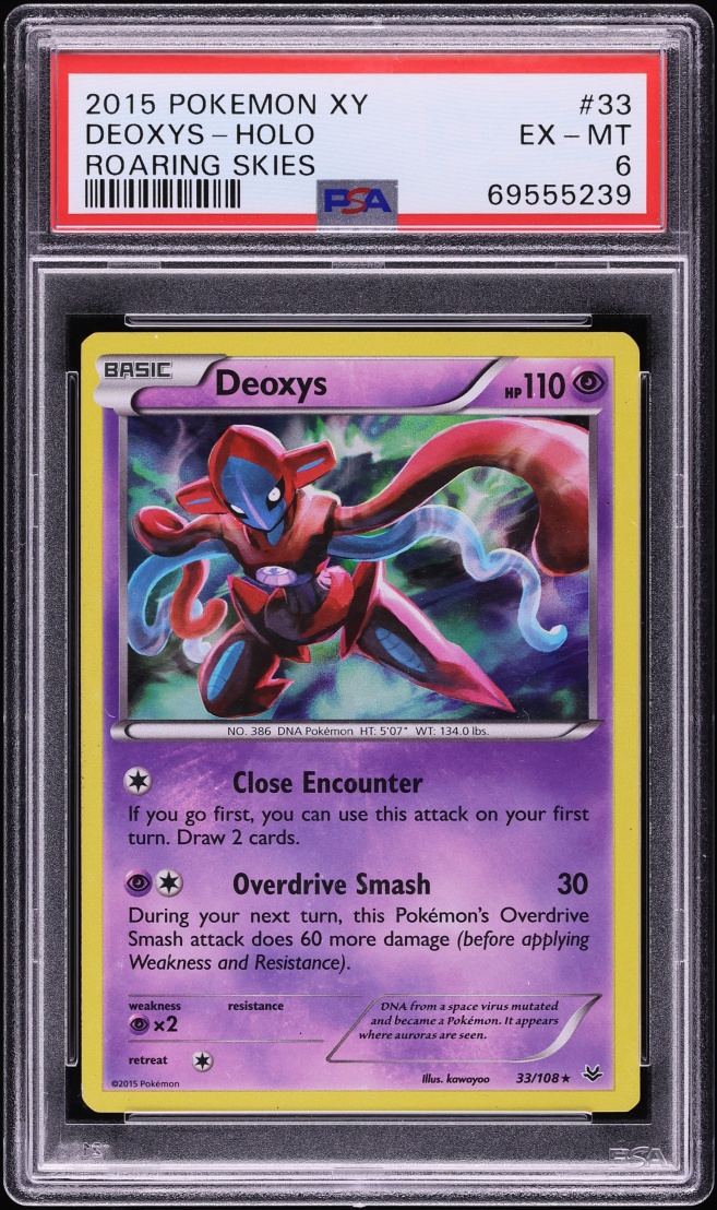 2015 Pokemon XY Roaring Skies Holo Deoxys #33 PSA 6 EXMT