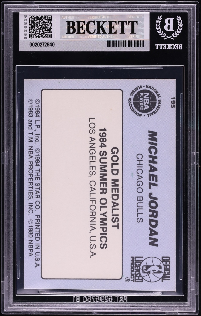1984 Star Basketball Michael Jordan ROOKIE #195 BGS ALTERED AUTH