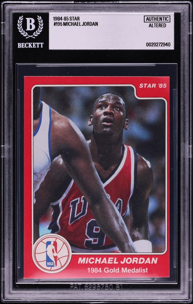 1984 Star Basketball Michael Jordan ROOKIE #195 BGS ALTERED AUTH