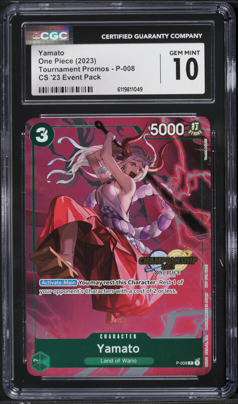 2023 One Piece Promo Championship Celebration Pack Alt Art Yamato