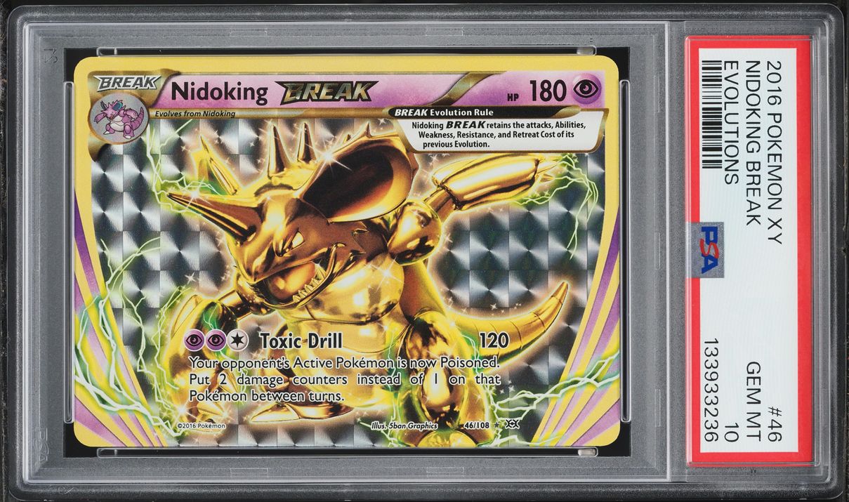2016 Pokemon XY Evolutions Holo Nidoking BREAK #46 PSA 10 GEM MINT