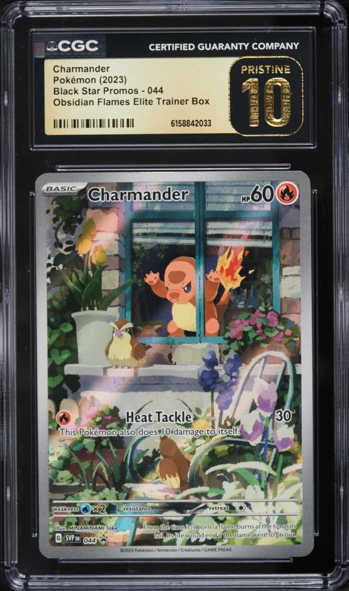 2023 Pokemon Scarlet & Violet Promo Obsidian Flames ETB Full Art Charmander #44 CGC 10 PRISTINE