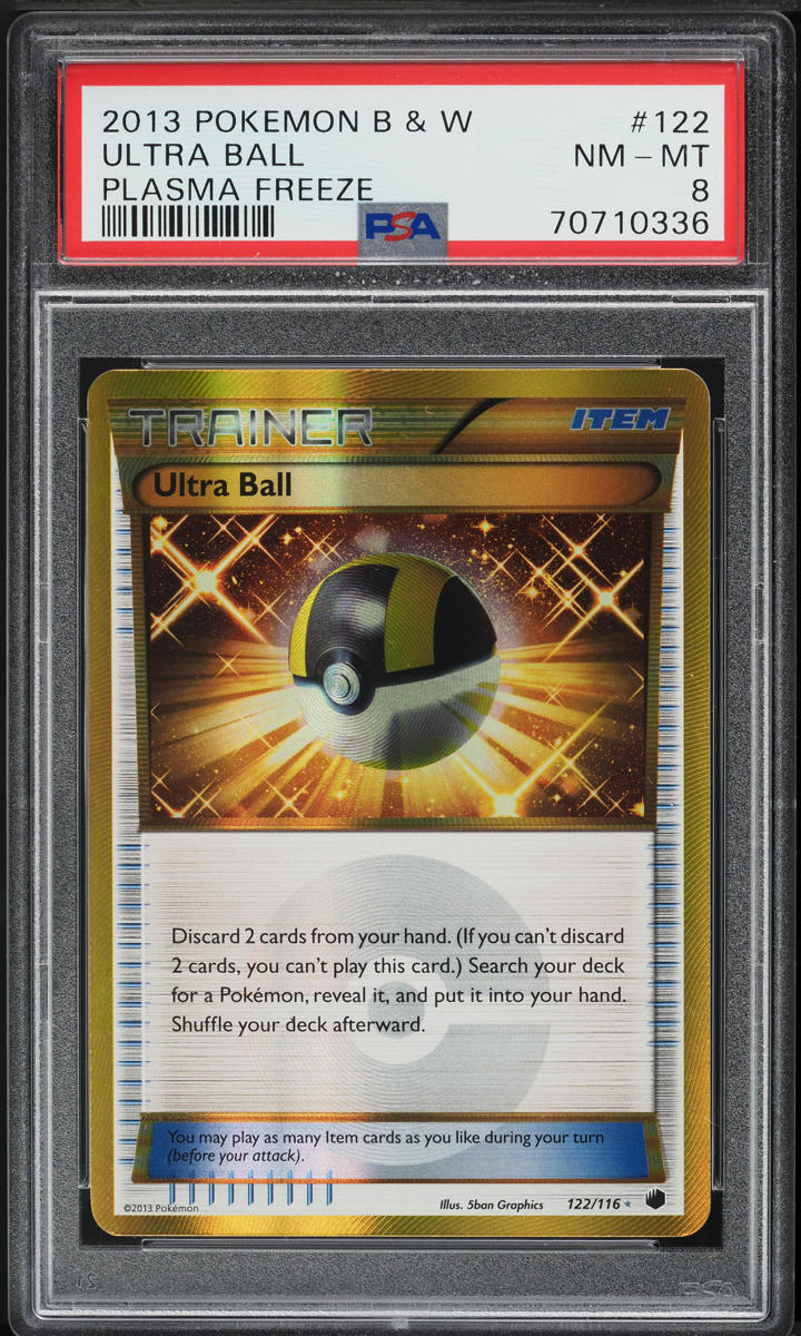 2013 Pokemon Black & White Plasma Freeze Ultra Ball #122 PSA 8 NM-MT