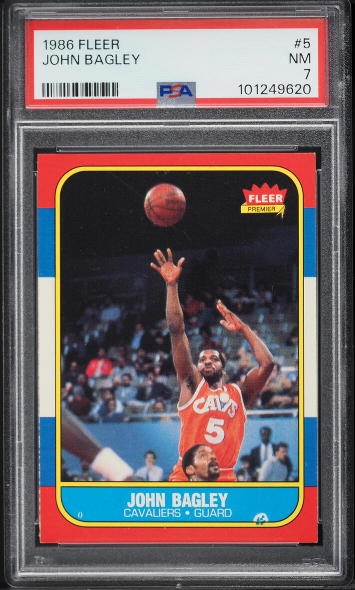 1986 Fleer Basketball John Bagley #5 PSA 7 NRMT