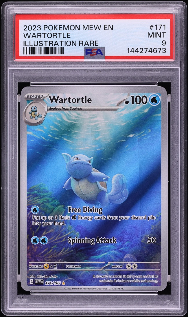 2023 Pokemon Scarlet & Violet 151 IR Wartortle #171 PSA 9 MINT