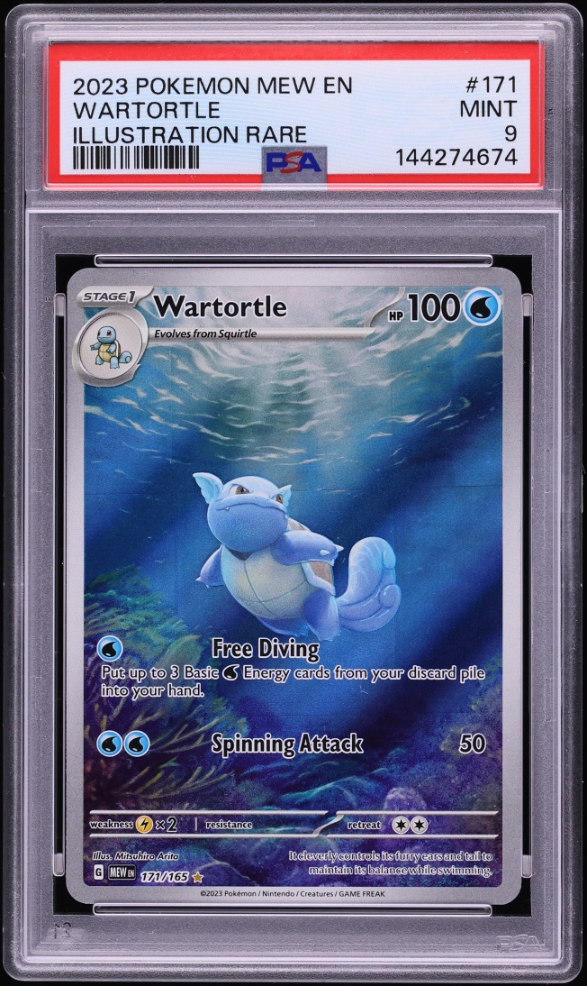 2023 Pokemon Scarlet & Violet 151 IR Wartortle #171 PSA 9 MINT
