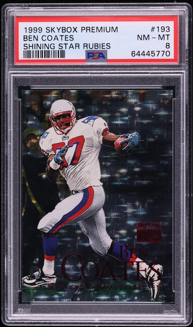 1999 Skybox Premium Shining Star Rubies Ben Coates /30 #193 PSA 8 NM-MT - Photo 1