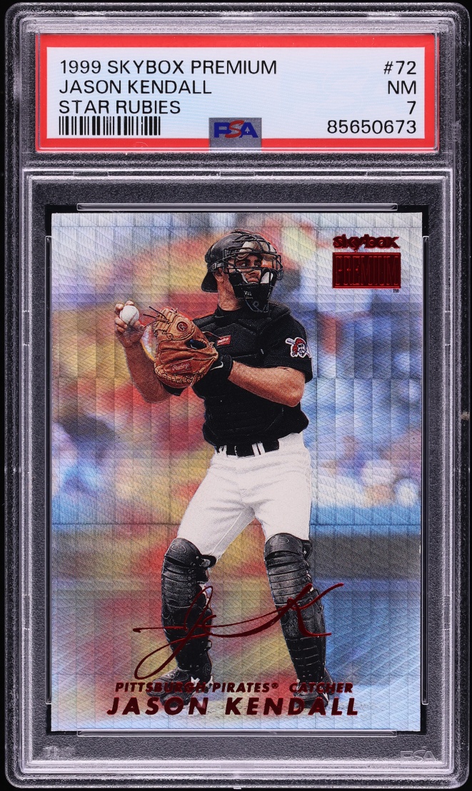 1999 Skybox Premium Star Rubies Jason Kendall /50 #72 PSA 7 NRMT - Photo 1
