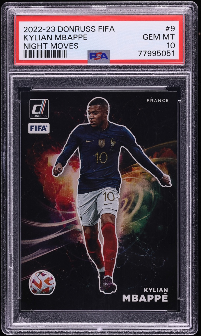 2022 Donruss FIFA Night Moves Kylian Mbappe #9 PSA 10 GEM MINT - Photo 1