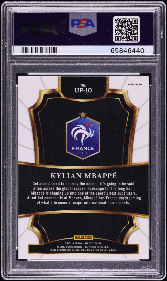 2017 Select Unlimited Potential Prizm Kylian Mbappe ROOKIE #UP-10 PSA 10 GEM MINT - Photo 2