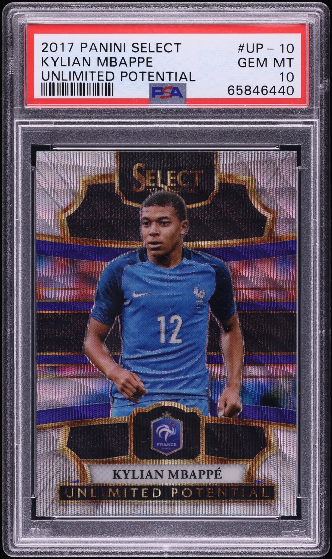 2017 Select Unlimited Potential Prizm Kylian Mbappe ROOKIE #UP-10 PSA 10 GEM MINT - Photo 1