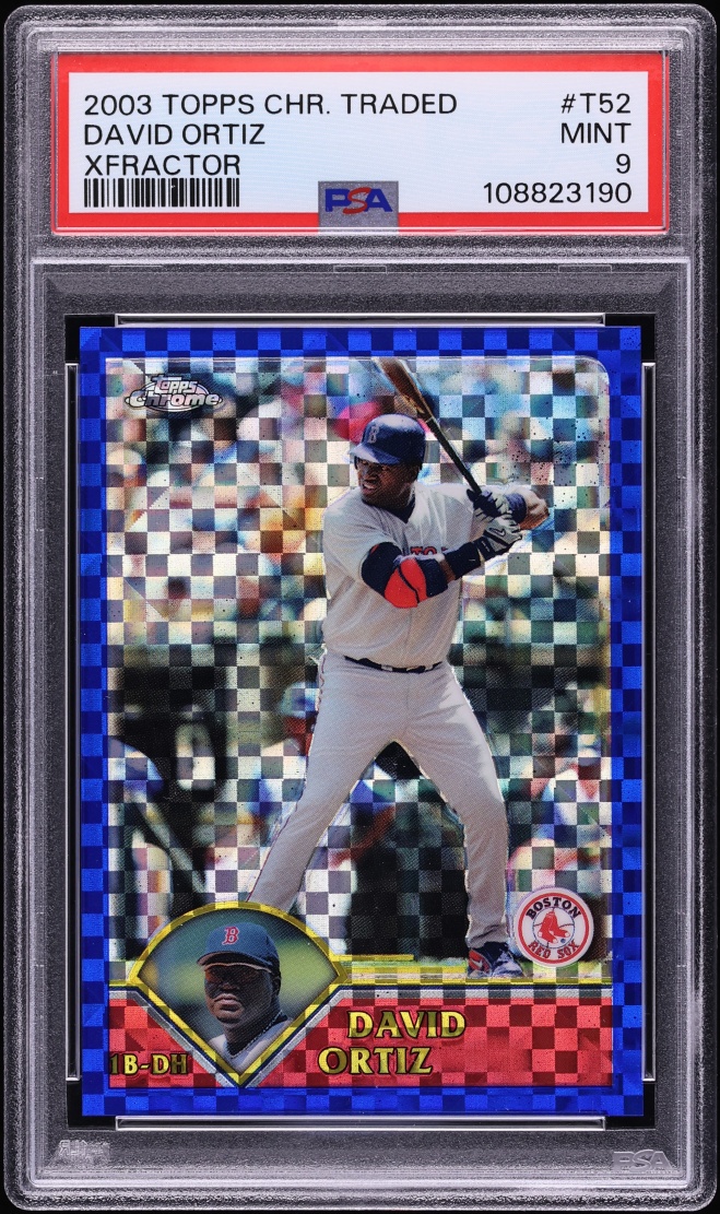 2003 Topps Chrome Traded Xfractor David Ortiz /25 #T52 PSA 9 MINT - Photo 1