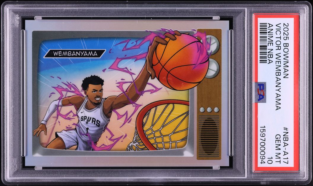 2025 Bowman Chrome Anime NBA Victor Wembanyama #NBA-A17 PSA 10 GEM MINT