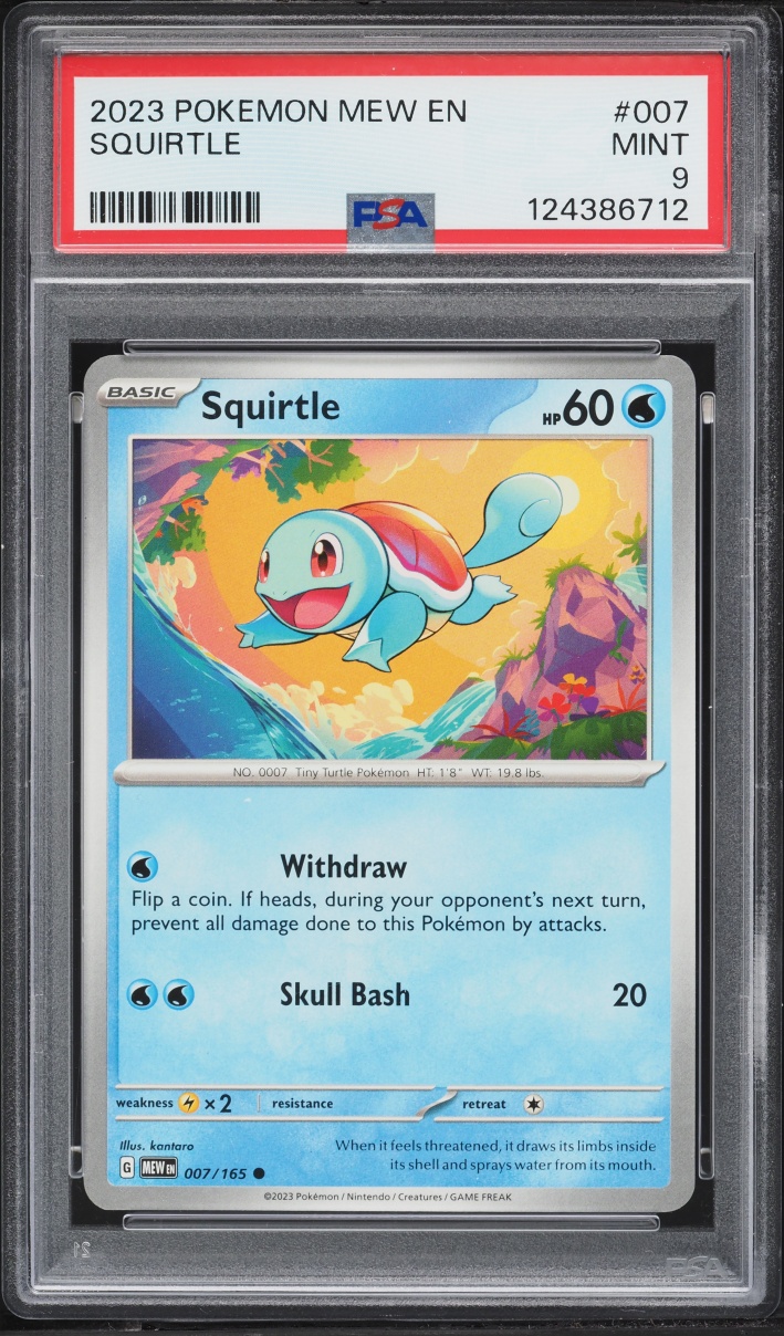 2023 Pokemon Scarlet & Violet 151 Squirtle #7 PSA 9 MINT