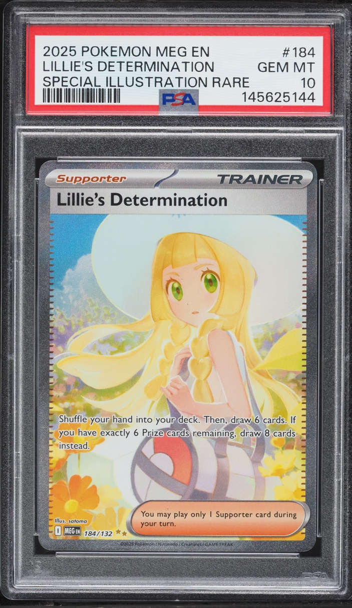 2025 Pokemon Mega Evolution SIR Lillie's Determination #184 PSA 10 GEM MINT